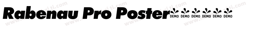 Rabenau Pro Poster字体转换